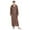 Coffee, variant on Men's Couples Lengthened Zip Bathrobe - Winter Plus Size Warm Homewear, Coffee Brown, M