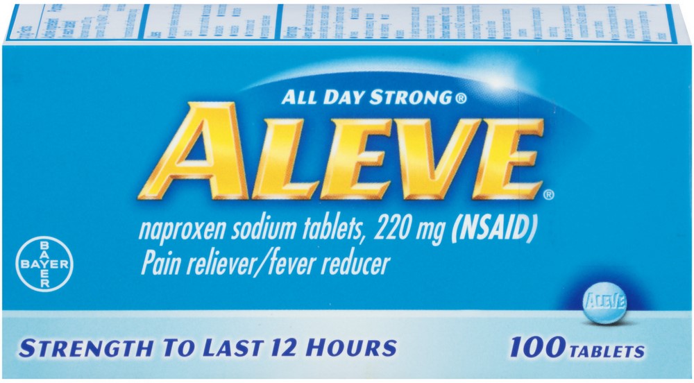 2 Pack Aleve Pain Reliever/Fever Reducer Tablets, 100 ea Walmart