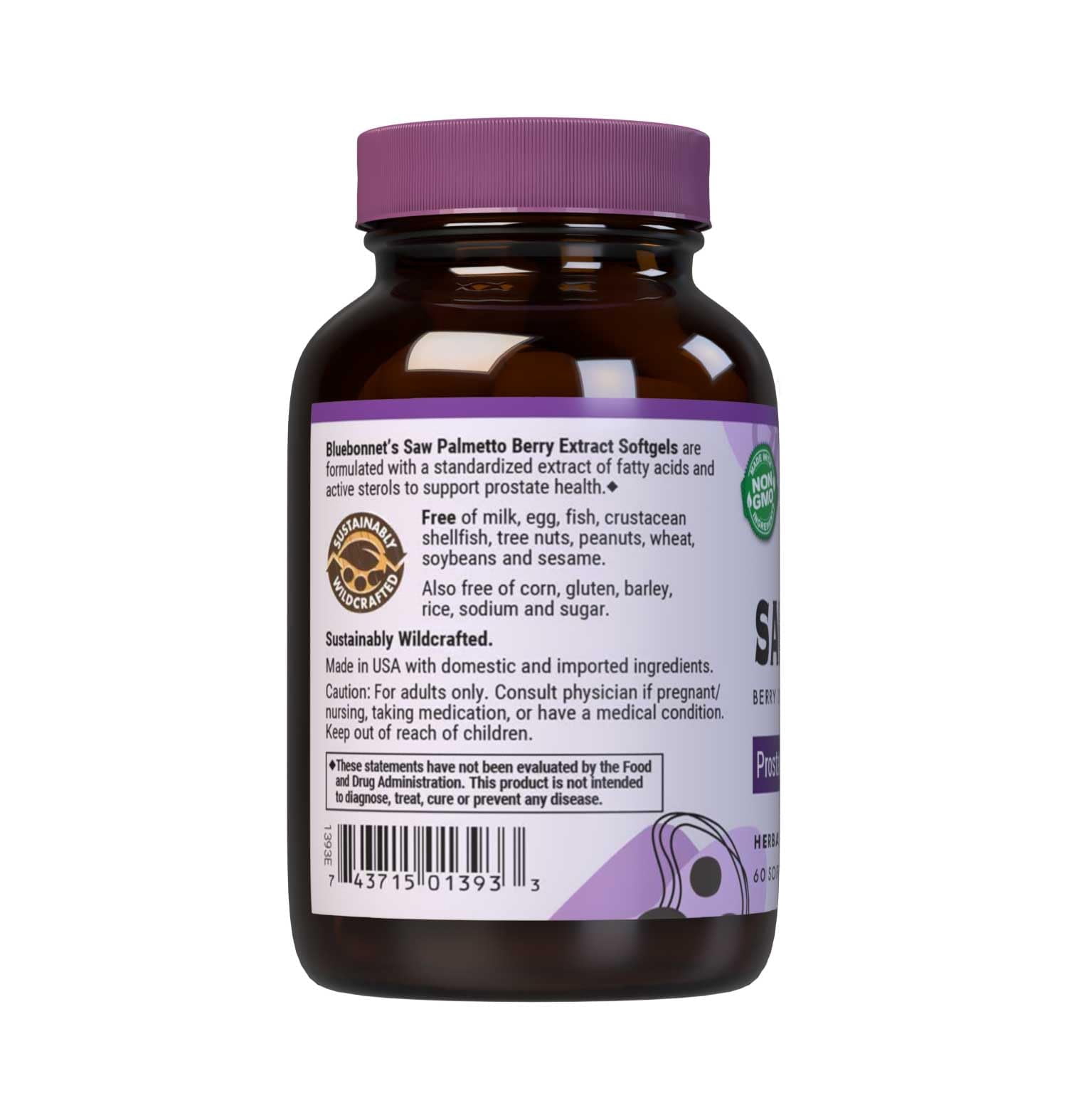Bluebonnet Nutrition Extra Strength Saw Palmetto Berry Extract Supplement, 60 Count