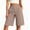 Beige plus size bermuda shorts a1, variant on Women Plus Size Straight Leg Bermuda Pants High Waisted Casual Solid Shorts with Pockets Summer Active Workout Trousers Beach Lounge, Black 2XL