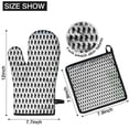 thumbnail image 6 of Black Bigfoot Pattern Kitchen Oven Mitt and Pot Holder Sets 2 Pcs for Baking, Cooking and Grilling, Heat Resistant Up To 392 °F, 6 of 7