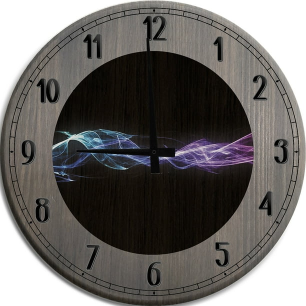 Large Wall Clock Radio Neon Sound Waves Music Energy Power Man Cave