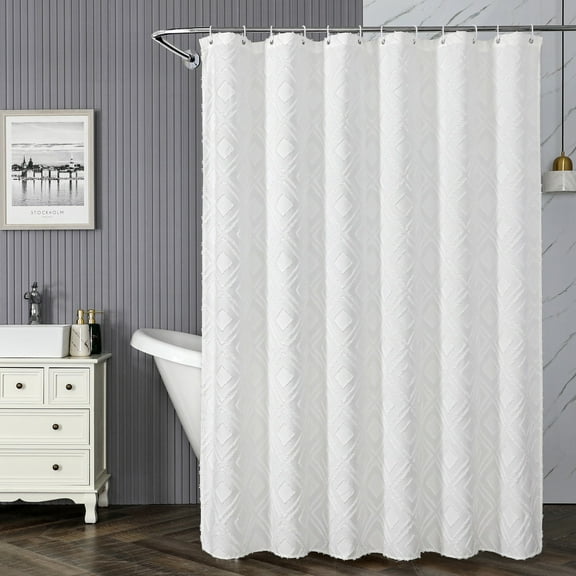 Cinvoph 71"x71" Solid Color Bath Curtain Waterproof Thickened Shower Curtain, Simple Plain Style Bath Decor, Curtain for Modern Home Bathroom with 12 Hooks