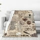 thumbnail image 1 of Balery Abstract Coffee Pattern With Letters Manta de Felpa Suave y Acogedora – Cobija de Franela Aterciopelada para Cama, Lavable y Cálida para Sofá, Mascotas, Transpirable-40"x30", 1 of 7