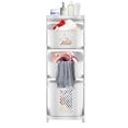 thumbnail image 4 of Rolling Laundry Hamper Storage Sorter, 3 Tier Rolling Laundry Hamper Cart White Laundry Baskets with Wheels for Kitchens Bathrooms Bedrooms Classrooms Laundry Rooms, 4 of 13