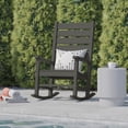 thumbnail image 5 of Flash Furniture Manchester Contemporary Rocking Chair, All-Weather HDPE Indoor/Outdoor Rocker in Gray, 5 of 12