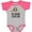 Baseball Heather and Hot Pink, variant on Inktastic Mema Loves Me Girl Owl Girls Baby Bodysuit