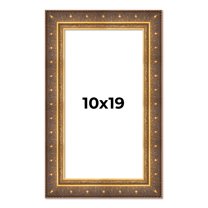 10x19 Frame Vintage Gold Solid Wood Picture Frame | 2.5 Inch Moulding Width | Ornate Bronze Museo