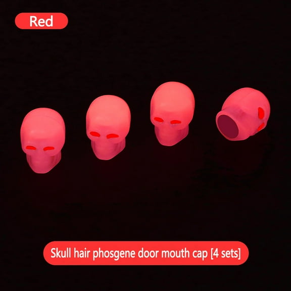 Luminous Tire Valve Caps for Car and Motorcycle, Fluorescent Skull Wheel Cover Dustproof Nozzle Caps, Night Driving Decoration and Tire Protection Accessories 4PCS