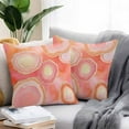 thumbnail image 2 of Abstract Art Water Ripple Outdoor Pillow Covers Pack of 2 Pink Marble Pattern Waterproof Throw Pillow Covers Decorative Cushion Cases for Patio Garden Tent Balcony Couch 16x16 inch, 2 of 8