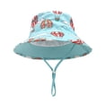 thumbnail image 2 of LJEFF Toddler Cute Cotton Fishermans Cap, Quick Dry UV Protection Breathable Adjustable 100%Cotton Blue Size 4 T, 2 of 9