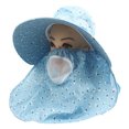thumbnail image 2 of Taluosi Fisherman Hat Face Neck Cover Flap UV Protection Polyester Cotton Wide Brim Sunscreen Cap for Riding, 2 of 8