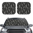 thumbnail image 2 of Wukai Retro Skeleton Dancing On Halloween Party Car Front Windshield Sun Shade,Sun Visor Shield Block Automotive Interior Protector Blocks UV Rays-Large, 2 of 6