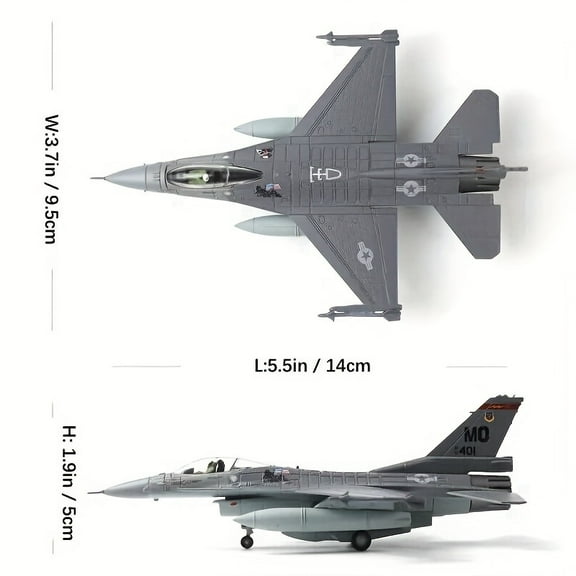 1:100 Scale F-16C Fighting Falcon DieCast Metal Fighter Jet Model Military Models Perfect for Collections and Gift
