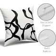 thumbnail image 4 of Black and White Pillow Covers 18x18 Set of 2 Modern Abstract Art Line Boho Design Throw Pillows Bohemian Decorative Pillowcase Cotton Square Cushion Case for Home Living Room Porch Sofa Couch Bed, 4 of 6