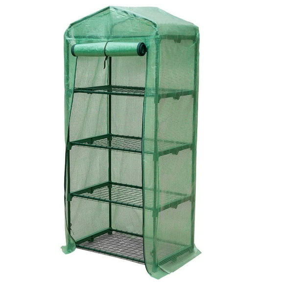 GENESIS 4 Tier Portable Rolling Greenhouse with Opaque Cover