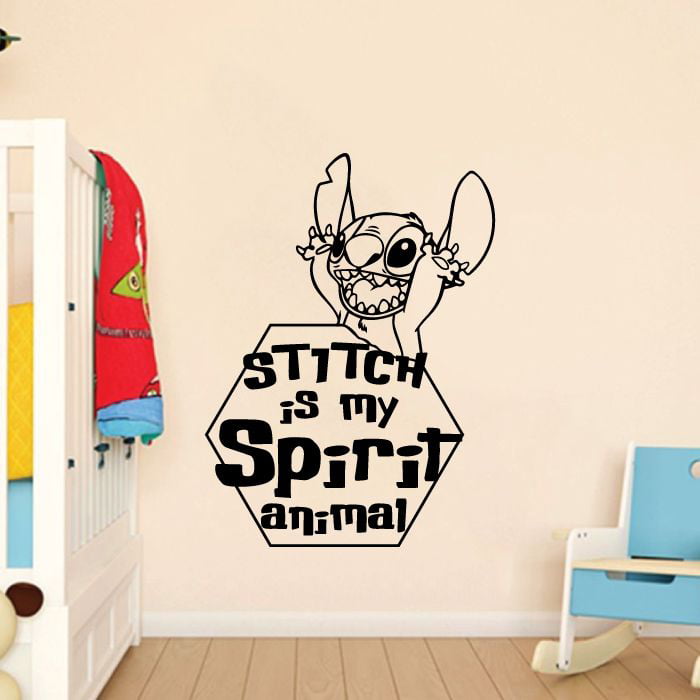 Disney Anime Stitch Wall Stickers Children's Bedroom Wall Stickers
