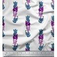 thumbnail image 1 of Soimoi Polyester Crepe Fabric Leaves & Floral Block Printed Fabric 1 Yard 52 Inch Wide, 1 of 4