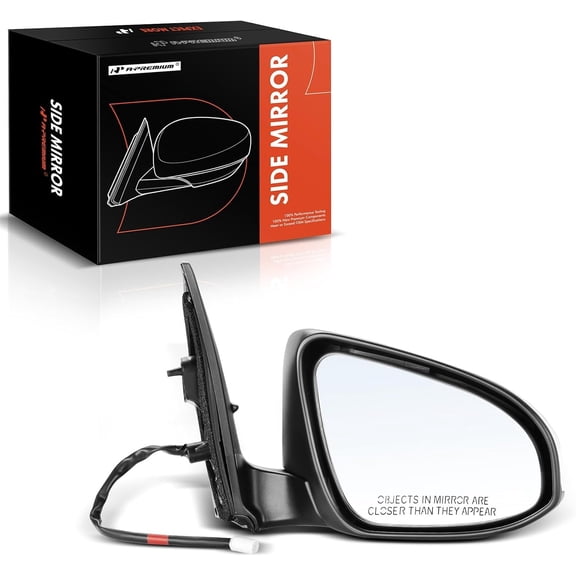 A-Premium Passenger Side Power Door Mirror - Compatible with Toyota Corolla 2014 2015 2016 2017 2018 2019 - Non-Heated Manual Folding White Outside Rear View Mirror - Replace# 8791002F80C0