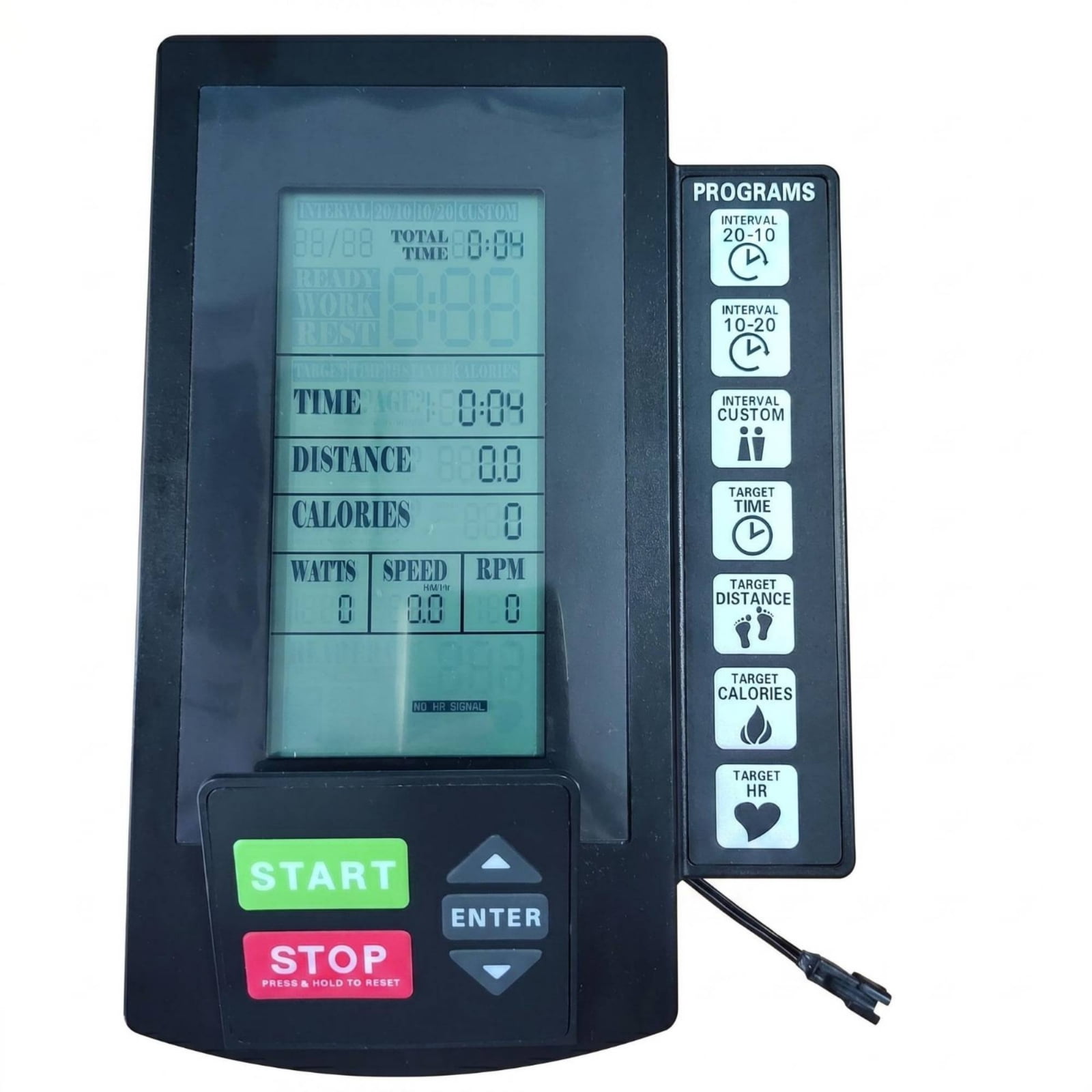 amagogo Air Resistance Bike Monitor Exercise Display Console Panel Digital Counter Plastic Suitable for Home Cycling Fitness Centers