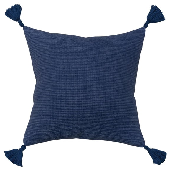 Rizzy Pillow Knife Edged Woven Pillow Navy 17"x17"x9"