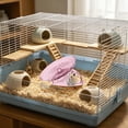 thumbnail image 3 of Fournitures pour Animaux Petit Animal Exercice Course Hamster Roue Disque Rotatif Rouleau Cachette Ronde Cage d'Activités Souris Hérisson Jouet Interactif Sûr Silencieux Silencieux Jeu Enrichissement Gym, 3 of 3
