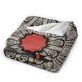 thumbnail image 4 of Retro Mysterious Symbolic Pattern Throw Blanket, Anti-Pilling Ultra-Soft Micro Fleece Cover Blanket for Bed Sofa, for All Seasons, 50"x40", 4 of 9