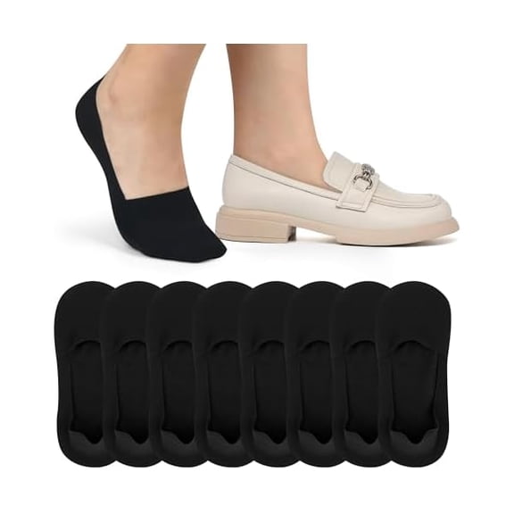 Eryueer No Show Socks for Women Non-Slip Thin Loafers Footies Socks
