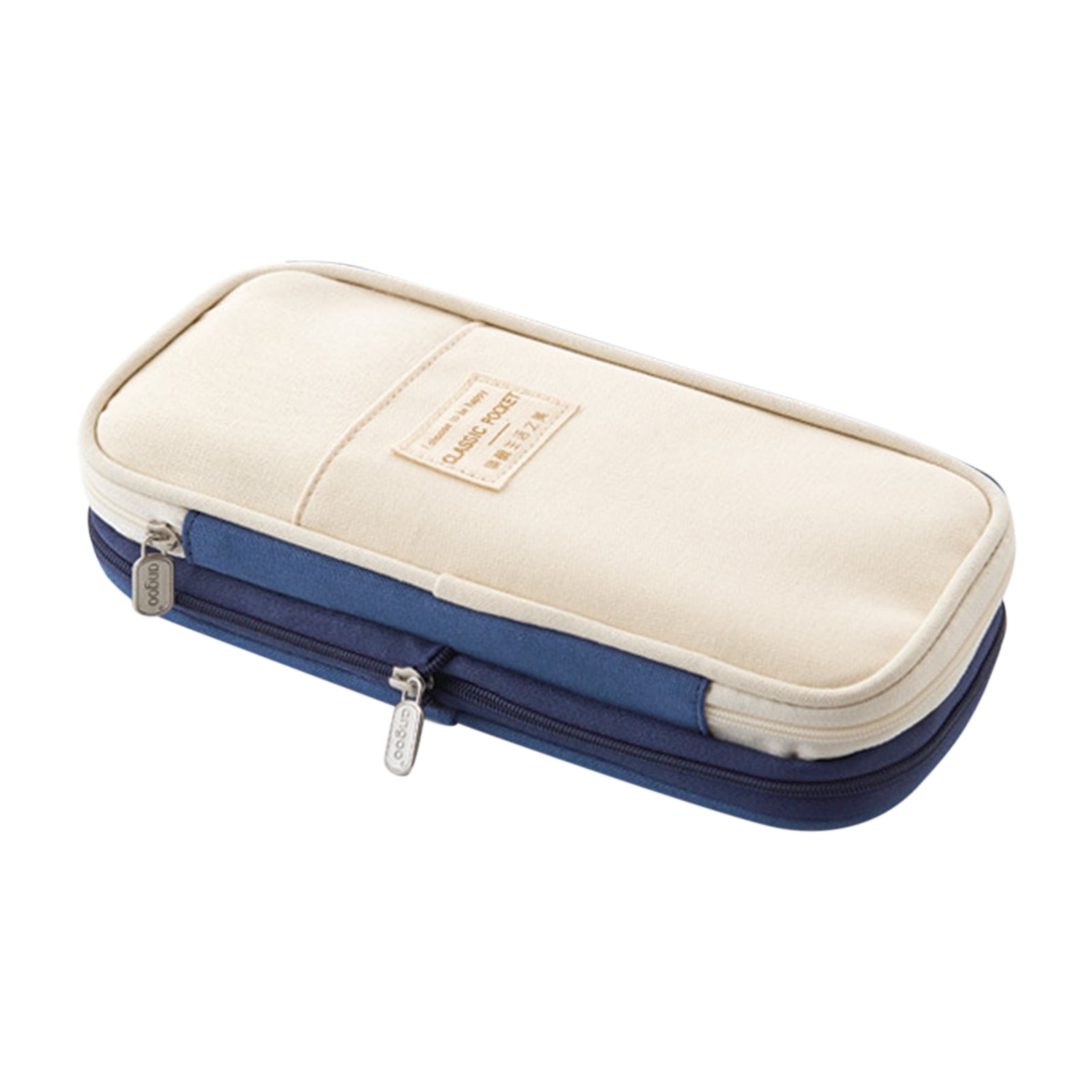 YeahBoom Pencil Case Zip, 2-in-1 Pencil Case And Pen Holder, Pencil Case Girls, Stand Pencil Holder, Telescopic Pencil Case, Pen Holder For Teenagers, Students, Purple, PU-Design