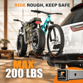 Pin Lock Rack Tyre 2-Bike Hitch Rack for Cars, SUVs, and RVs, 200lb Capacity, Fits 2-Inch ...