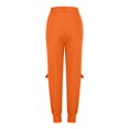 thumbnail image 5 of Sweatpants For Women Solid Color Sports Loose Casual Oversize Orange Training Joggers (L), 5 of 8