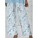 thumbnail image 4 of Top y pantalones LOZ de 2 piezas azules de doble capa para mujer, 4 of 6