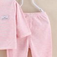 thumbnail image 5 of CAUYDY Infant Boys Going Home Outfits Baby Girls Sleepwear Preemie Clothing 2 Long Sleeved Top & 2 Pants & Warm Hat & Bib & Bellyband 7Pcs Cute Set Fall Sizes 0-3 Months,Light Pink, 5 of 5