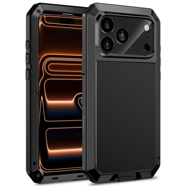 Funda Mangix para iPhone 17 Pro Max Metal Armor Negra