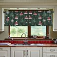 thumbnail image 3 of Yayeee Kitchen Curtains Set of 2 Light Filtering 57"x36" Over Sink Window Panels, Green Christmas Hats, 3 of 7