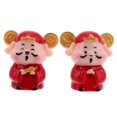 thumbnail image 1 of Mini Feng Shui God of Wealth Statue Set Resin Dashboard Ornament for Home Decor & Chinese New Year Celebrations Playful, 1 of 5