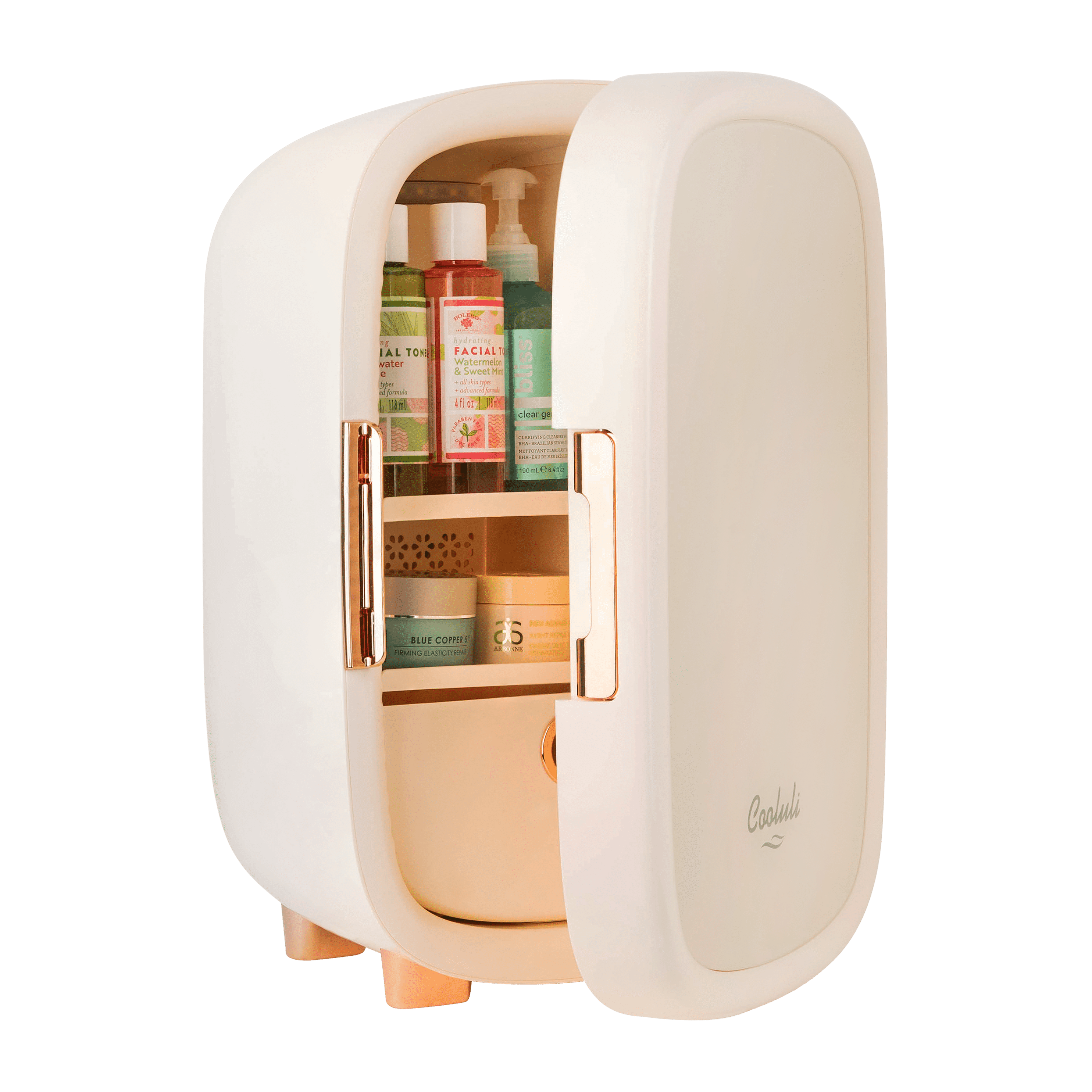 Cooluli 12 Liter Beauty Mini Fridge, White