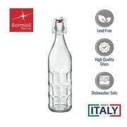 Bormioli Rocco Moresca Glass Bottle, 33.75 oz, Clear