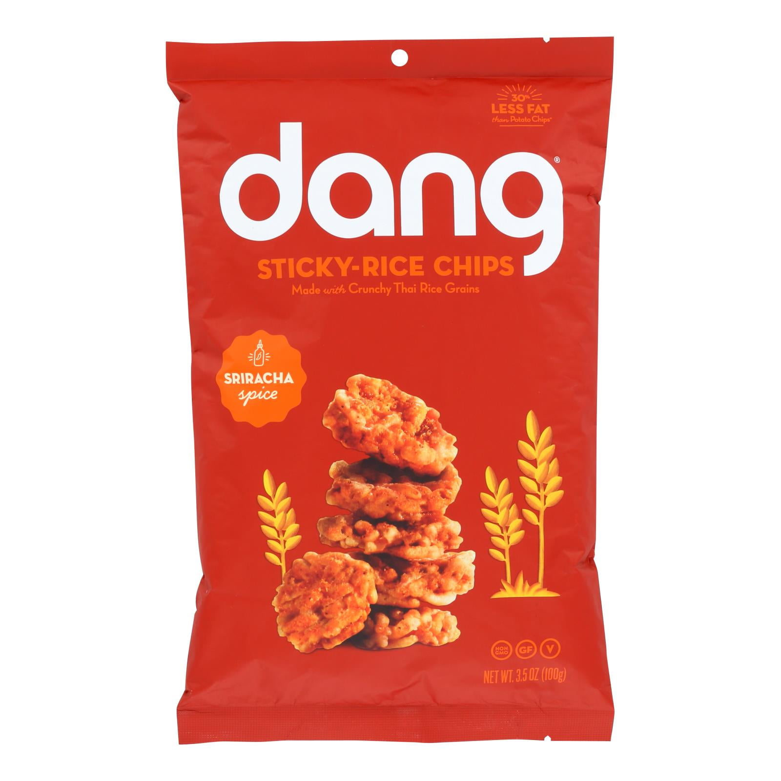 Dang - Sticky Rice Chips - Sriracha - Case of 12 - 3.50 oz ...