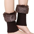 thumbnail image 1 of Women Autumn and Winter Short Turned Wool Warm Socks Boots Cover Knitting Wool Leg Protector, 1 of 4