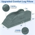 thumbnail image 3 of Adjustable Leg Elevation Pillows for After Surgery, Ergonomic Curve Keeps Knee Straight, Memory Foam Pillow Blood Circulation, Swelling and Pain Relief (Single Leg), 3 of 4