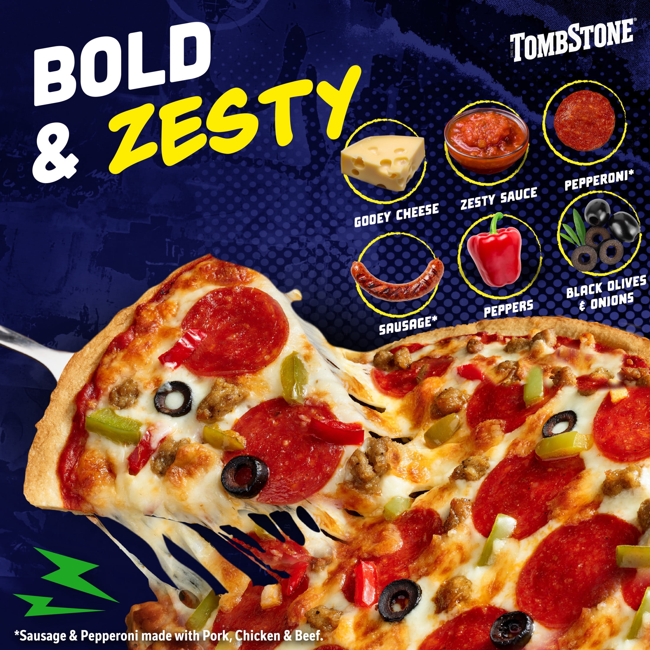 Tombstone Supreme Frozen Pizza, Original Crust, 20.8 oz (Frozen)​