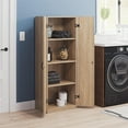 thumbnail image 5 of Mainstays 60" 2 Door Storage Cabinet, Natural, 5 of 15