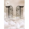 ABPHOTO Polyester 5x7ft Photography Backdrop Fairytale Gate in the Heaven with White Bird Backdrops for Photo Shoots Lovers Party Game Adult Kids Baby Personal Portrait Photo Background Studio Props