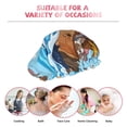 thumbnail image 7 of Yiaed Animals on Noah's Ark Floating Print Reusable Shower Cap & Bath Cap & Lined, Oversized Waterproof Shower Caps Designed for all Hair Lengths, 7 of 7