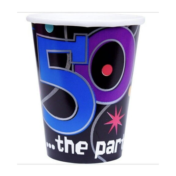 Amscan BB589797 The Party Continues 50Th Birthday 9Oz Cups