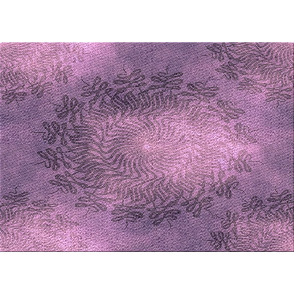 Ahgly Company Machine Washable Indoor Rectangle Transitional Orchid Purple Area Rugs, 5' x 7'