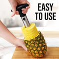 thumbnail image 3 of Cortador de piña y herramienta rebanadora - Cortador de piña de acero inoxidable para una fácil extracción y rebanado del núcleo - Cortador de piña ultrarrápido y herramienta rebanadora que ahorra ti JAMW Sencillez, 3 of 5