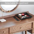 thumbnail image 6 of SITHON Valet Tray Desktop Storage Organizer – Removable 2 Compartments Catchall Tray Bedside Vanity Tray Nightstand Caddy Holder Desk Storage Plate for Remote Controller, Keys, Phone, Jewelry, Black, 6 of 8