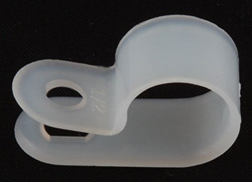 pack of 100 1/2" White Nylon Cable Clamps 